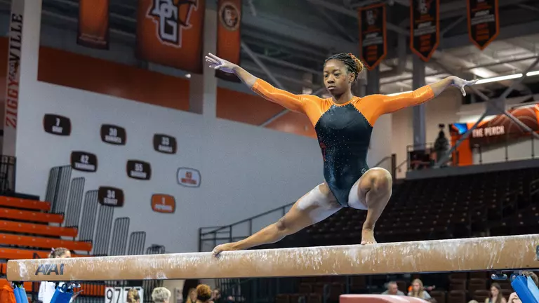 Falcons Gymnastics Competes in First Quad-Meet of Season at Towson