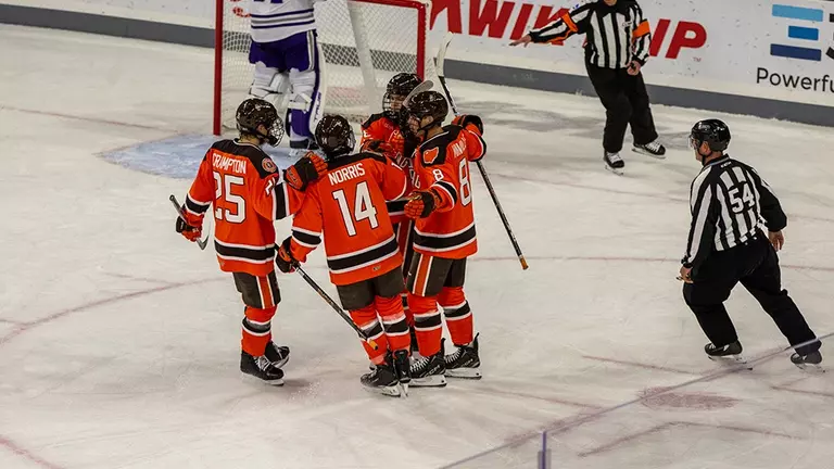 Falcons Take Game One Against Tommies in Overtime