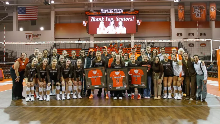 Falcons Storm Back For Reverse Sweep Over Akron On Senior Night