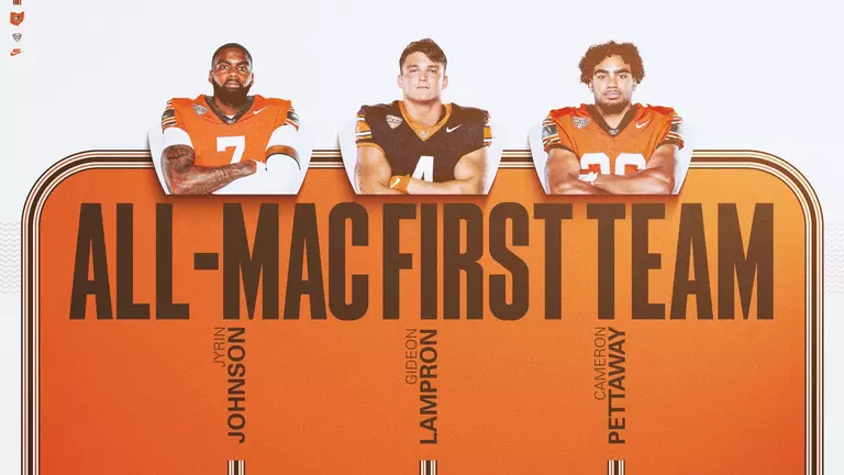 Johnson, Lampron and Pettaway Highlight Bowling Green’s Seven Falcons Honored on the All-MAC Team
