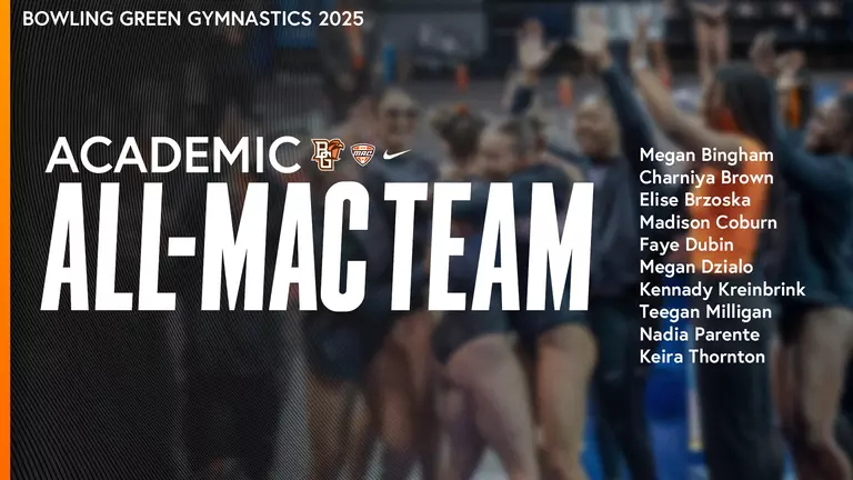 Ten BGSU Gymnasts Named 2025 Academic All-MAC