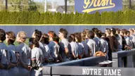 Falcons Fall To Fighting Irish In Series Opener