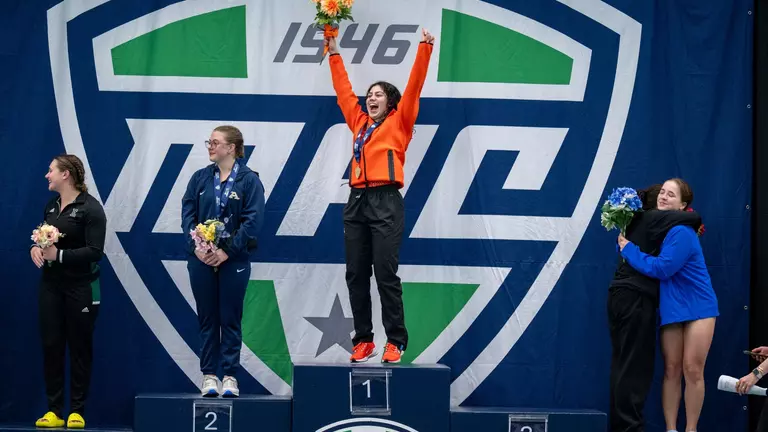 Mayorga Wins Three Meter Dive on Final Day of MAC Championships