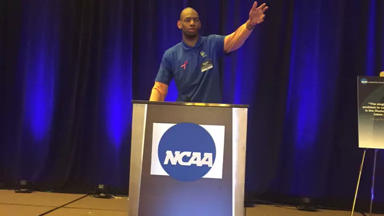 Barnett Harris Represents UD at Annual NCAA Student-Athlete Leadership Forum