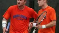 Shields brothers advance in doubles play, while Clancy Shields battles hard but falls in straight sets at NCAA Men's National Te