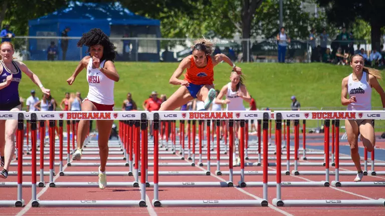 Georgiou Breaks 100m Hurdles School Record