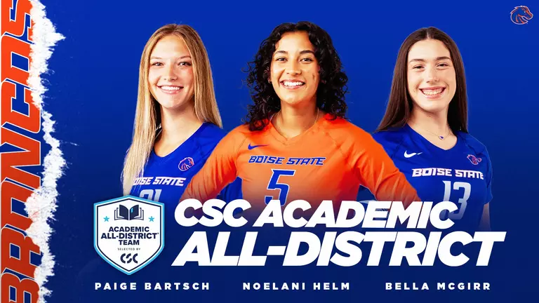 Volleyball Places Three on CSC Academic All-District Team