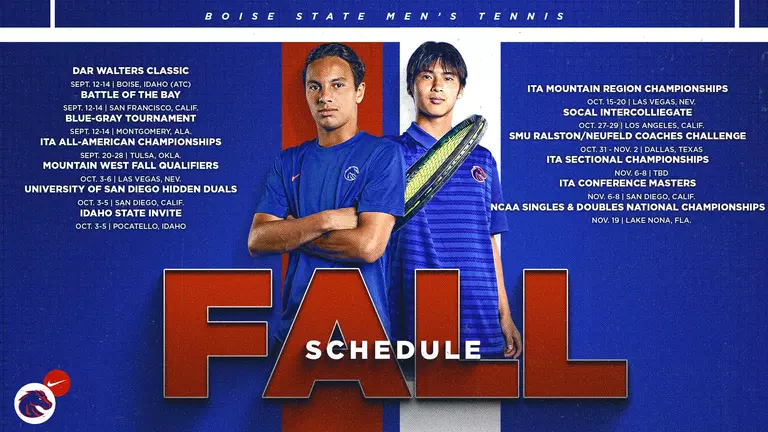 Boise State Releases Men’s Tennis Fall 2025 Schedule