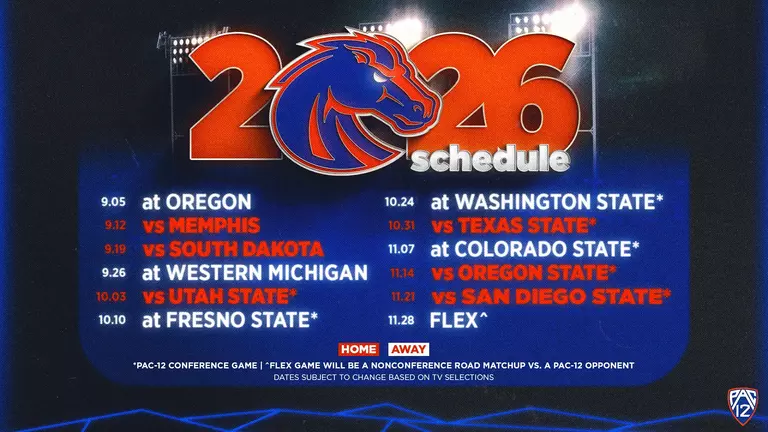 Boise State’s 2026 Schedule Officially Announced