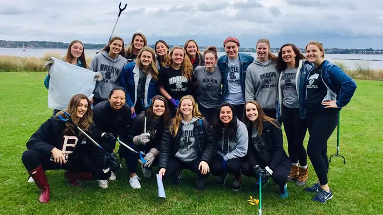 Women’s Water Polo Volunteers for Coastal Cleanup with Save the Bay