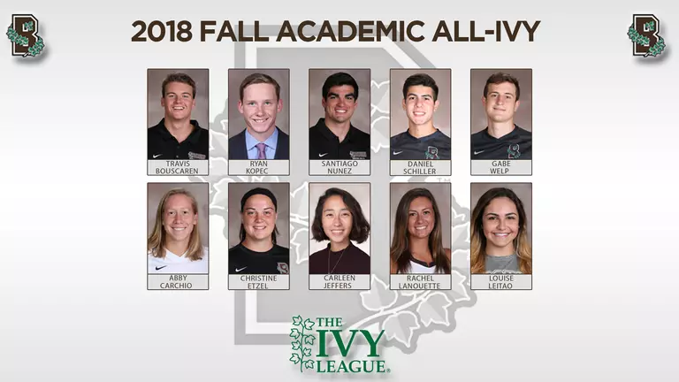 Brown 2018 Fall Academic All-Ivy Selections Announced
