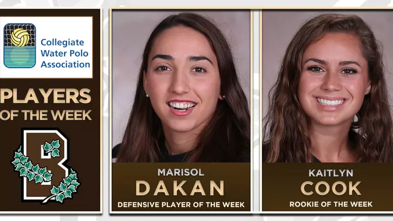 Women's Water Polo's Dakan, Cook Gain CWPA Weekly Honors