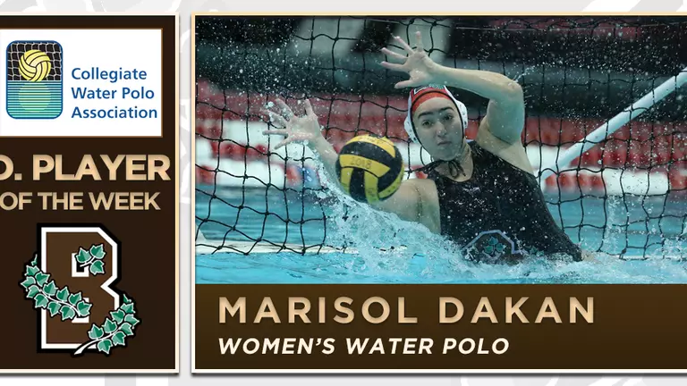 Women's Water Polo's Dakan Wins CWPA Defensive Player of the Week