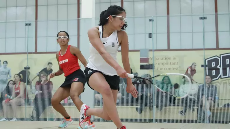 #10 Women’s Squash Sweeps Amherst, 7-2, and Mt. Holyoke, 8-1