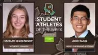 Seckendorf, Sung Earn Brown Student-Athlete of the Week Honors