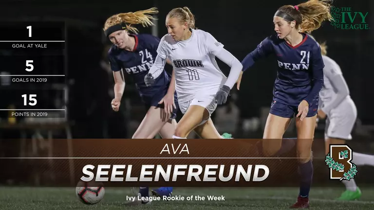 No. 17 Women’s Soccer’s Seelenfreund Wins Ivy League Rookie of the Week