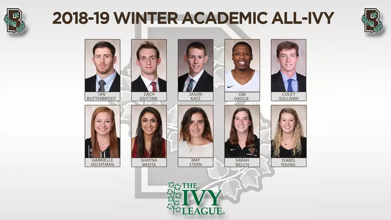 Brown 2018-19 Winter Academic All-Ivy Selections Announced