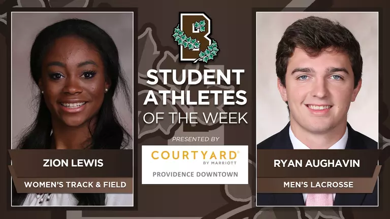 Lewis, Aughavin Earn Brown Student-Athlete of the Week Honors