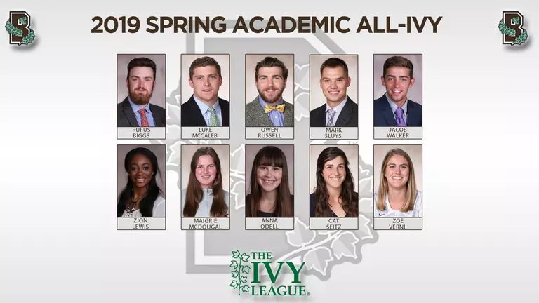 Brown 2019 Spring Academic All-Ivy Selections Announced