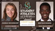 Seckendorf, Rogers Earn Brown Student-Athlete of the Week Honors