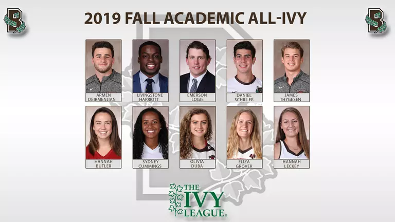 Brown 2019 Fall Academic All-Ivy Selections Announced