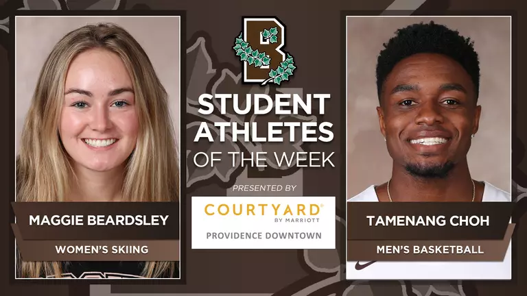 Beardsley, Choh Earn Brown Student-Athlete of the Week Honors