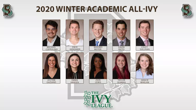 Brown 2020 Winter Academic All-Ivy Selections Announced