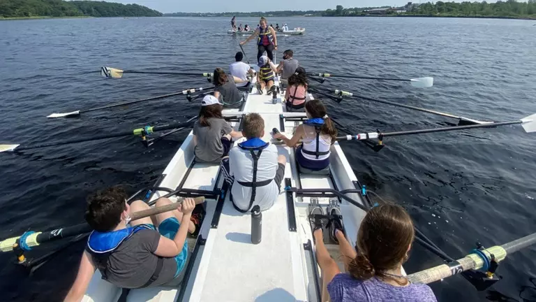 Men's Crew Assists with STEM to Stern Program to Introduce Rowing to Providence-Area Middle Schoolers