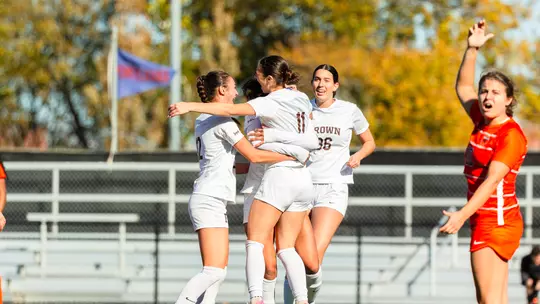 Claire Silverman celebrates goal vs Princeton