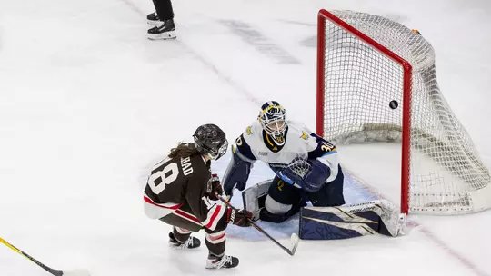 Margot Norehad scores at Quinnipiac