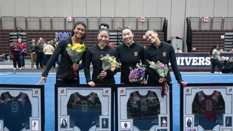 Gymnastics Stays Hot, Takes First Place on Senior Day