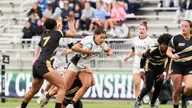 Women's Rugby Falls to No. 1 AIC in CRC 7s Championship Game