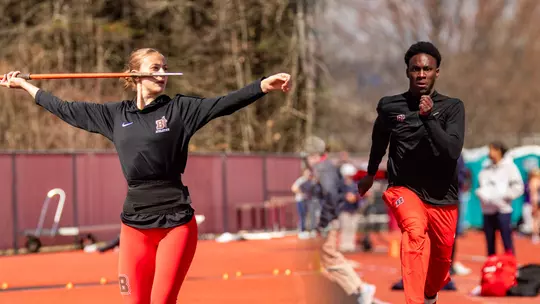 Rosie Volpintesta and Mubaraq Aderogba compete at UMass in 2026