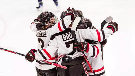 Women's Ice Hockey Celebration Against Yale