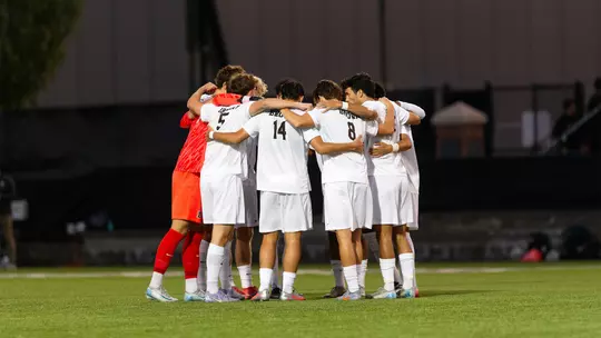 Men's Soccer Team Huddle
