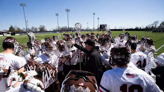 Men's Lacrosse Team Huddle