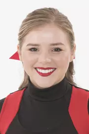 Indoor headshots and an outdoor team on the Art's Terrace.