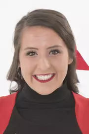 Indoor headshots and an outdoor team on the Art's Terrace.