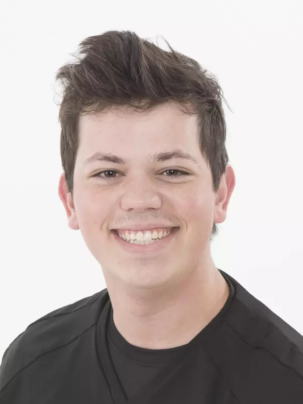 Indoor headshots and an outdoor team on the Art's Terrace.