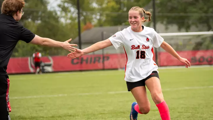 The Ball State soccer team competes against Bowling Green University at Briner Sports Complex in Muncie, Indiana on October 10, 2026. Photo by Bobby Ellis/Ball State University