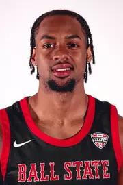 K'Jei Parker headshot featuring Parker in a black Ball State basketball jersey