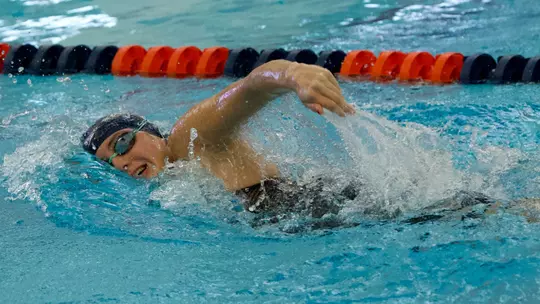 Image related to Women's Swimming and Diving Moves Into Third Place After Second Day of Bucknell Invitational; Sets Two Top-10 Times in Relays