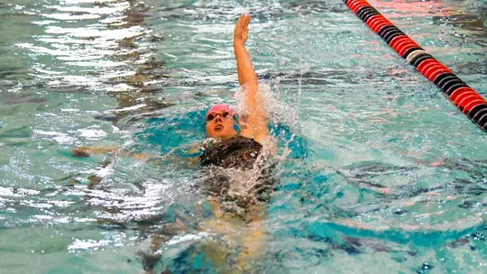 Image related to Renner Wins Two Events as Women's Swimming and Diving Beats American and Lafayette but Falls to Navy in Quad Meet