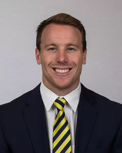 June 21, 2018; Memorial Stadium, Berkeley, California, USA; Football: California Golden Bears Coat & Tie Headshots - Patrick Laird (28)Photo credit: Al Sermeno - KLC fotos