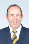 August 5, 2021; Berkeley, California, USA; Football: California Golden Bears Media Day at California Memorial Stadium; Geep Chryst (Photo credit: Nathan Phillips/KLC fotos)