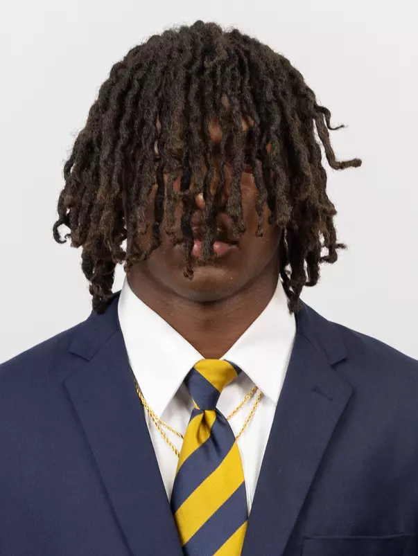 July 15, 2025; Berkeley, California, USA; Football: California Headshots - Jerseys at California Memorial Stadium. Khamani Hudson (Photo credit: Al Sermeno/KLC fotos)