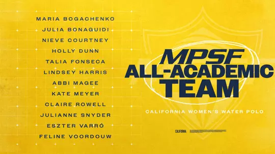 2025 MPSF Women's Water Polo All-Academic Team honorees - Cal