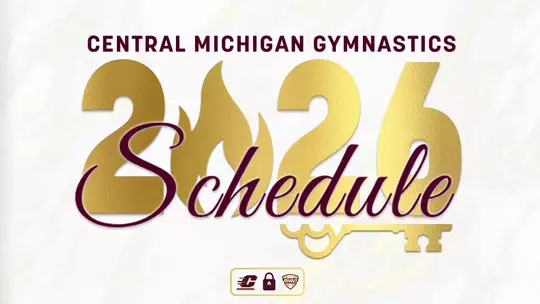 CMU Gymnastics Schedule Graphic