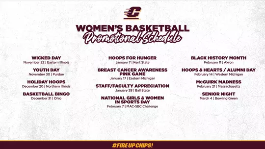 2025-26 WBB Marketing Schedule Release Graphic