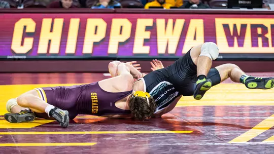 Shrader's Dramatic Comeback Win Highlights CMU's Dual Victory Over Ohio Image